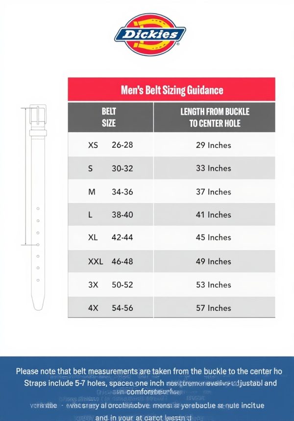 Cintura Uomo Dickies Pelle Genuina Taglie Regolari e Grandi
