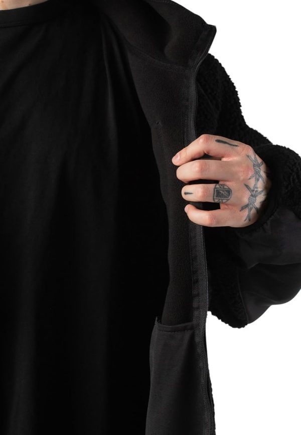 Giacche Dickies pile uomo Central High Hooded Black-2