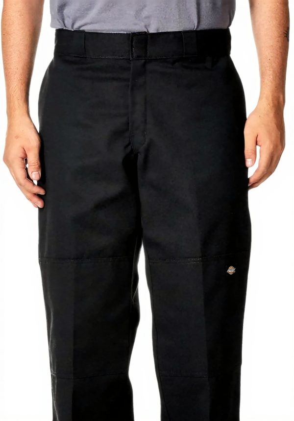 Dickies Hose Double Knee Work Pantaloni Uomo Nero Rinforzati