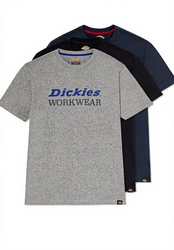 Dickies T-Shirt Uomo Pacco 3 Cotone Multicolore Comfort