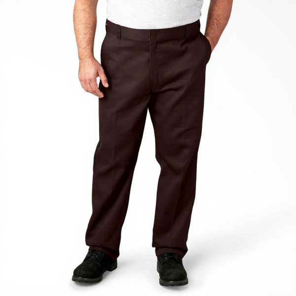 Dickies Pantaloni Uomo Marrone Scuro Tessuto Flex Lavoro