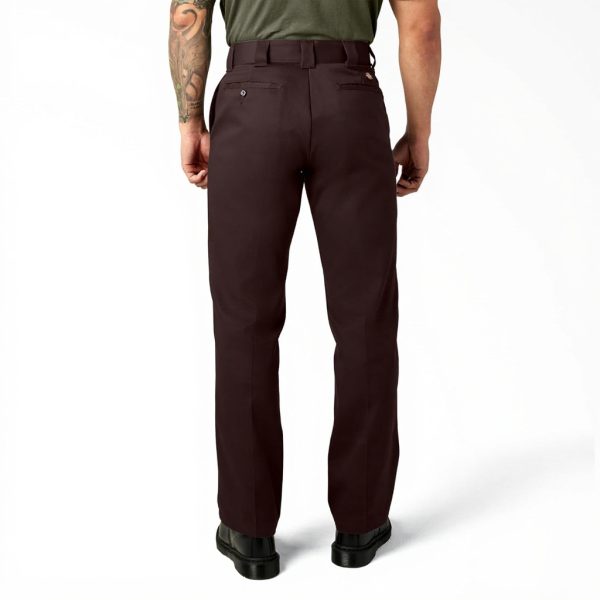 Dickies Pantaloni Uomo Marrone Scuro Tessuto Flex Lavoro