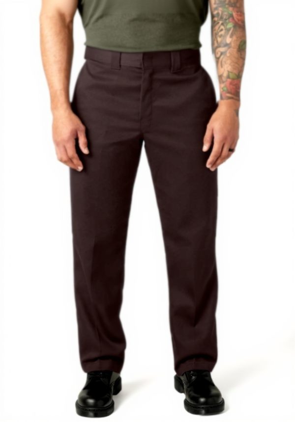 Dickies Pantaloni Uomo Marrone Scuro Tessuto Flex Lavoro