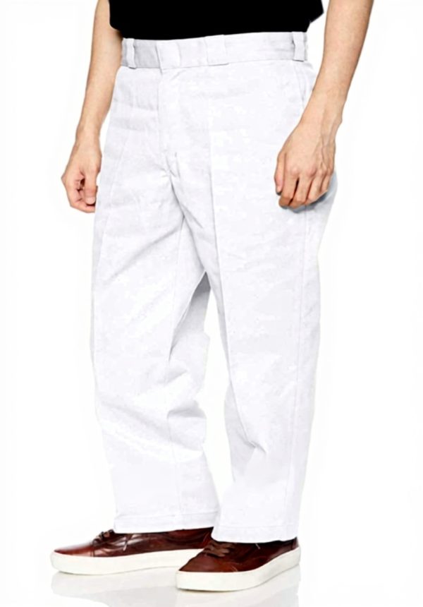 Dickies 874 Pantaloni Uomo Lavoro Tessuto Rigido Bianco