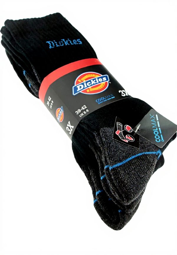 Calze COOLMAX Dickies Nero Uomo Lavoro Antinfortunistiche