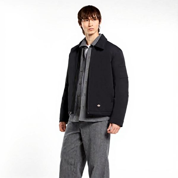 Dickies Eisenhower Puffer Giacca Uomo Nero Imbottita Termica