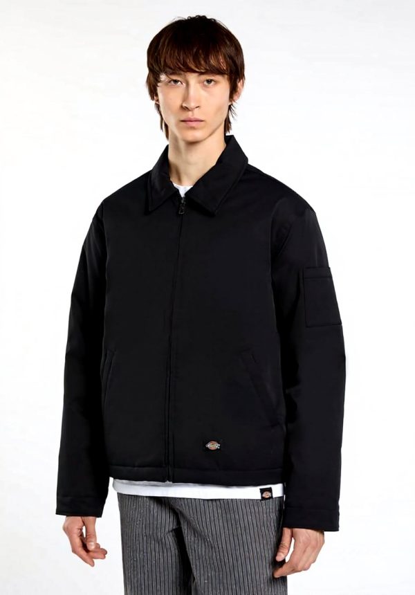 Dickies Eisenhower Puffer Giacca Uomo Nero Imbottita Termica