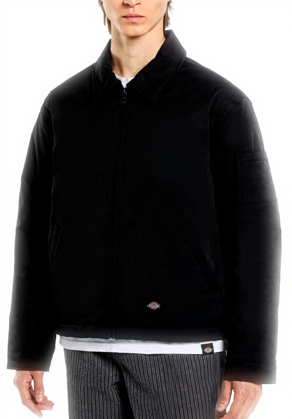 Dickies Eisenhower Puffer Giacca Uomo Nero Imbottita Termica