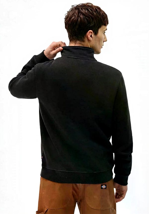 Felpa Dickies Quarter Zip Nero Uomo Materiale Cotone