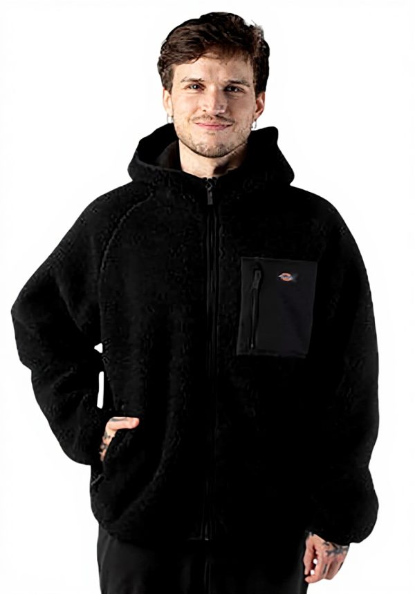 Dickies Giacca in pile Central High Pile Hooded Black
