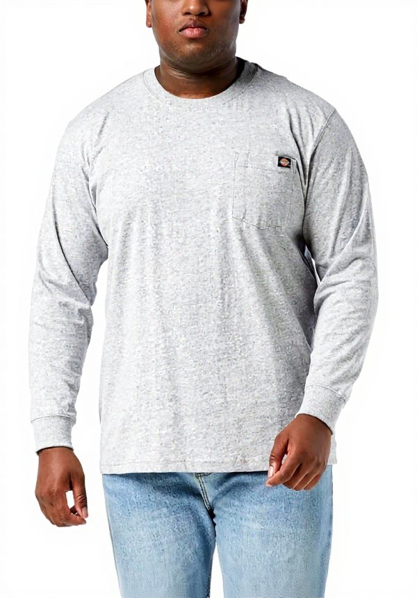 Dickies T-shirt Uomo Cotone Taschino Relaxed Heather Grey