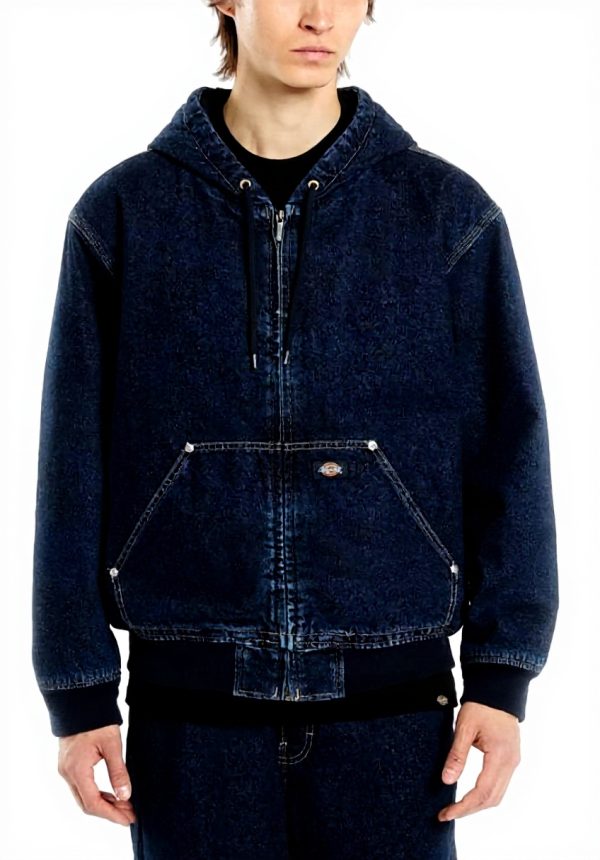 Giacche Dickies Hilham Hooded Jacket Uomo Jeans Blu