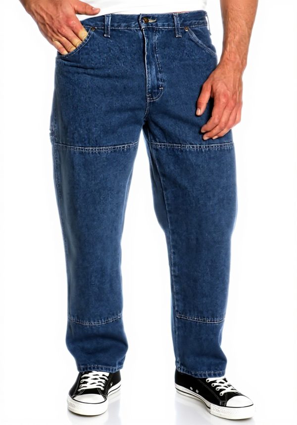 Dickies Jeans Uomo Double Knee Relaxed Fit Blu Indaco