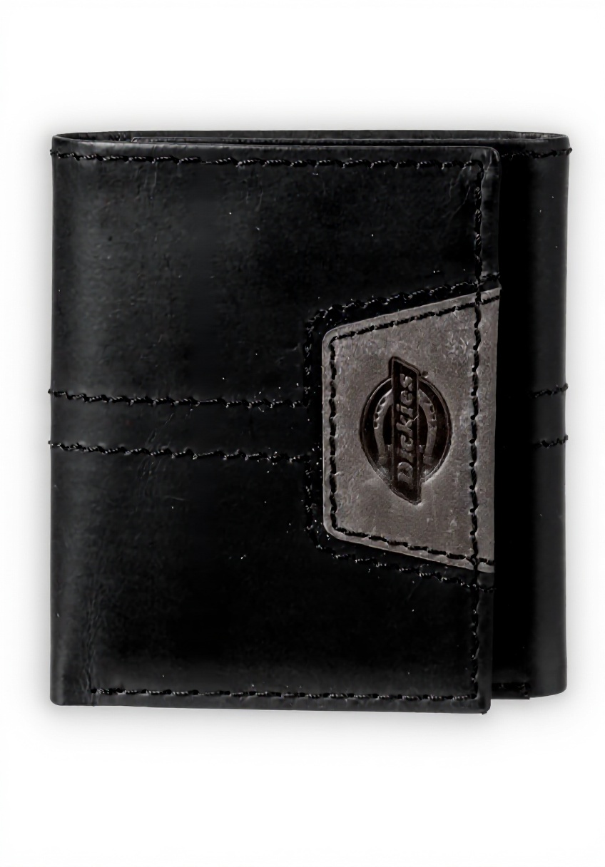 Portafoglio Uomo Dickies Pelle Extra Capacità Trifold Nero