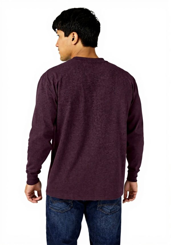 T-shirt Dickies Uomo Maniche Lunghe Cotone Pesante Borgogna