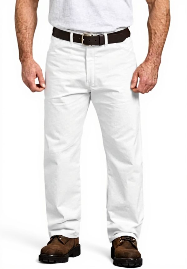 Pantalone da Pittore Dickies Uomo Forma Rilassata Bianco