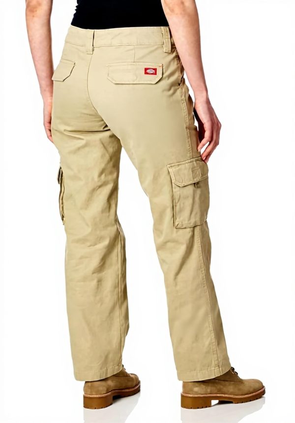Dickies Pantaloni Cargo Donna Twill Taglio Dritto Desert