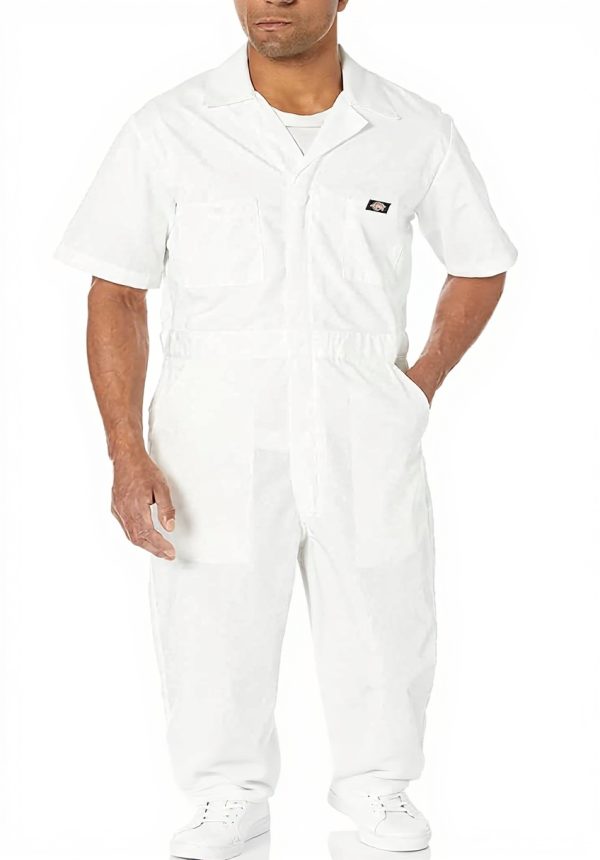 Dickies Tuta Lavoro Uomo Maniche Corte Coverall Nero