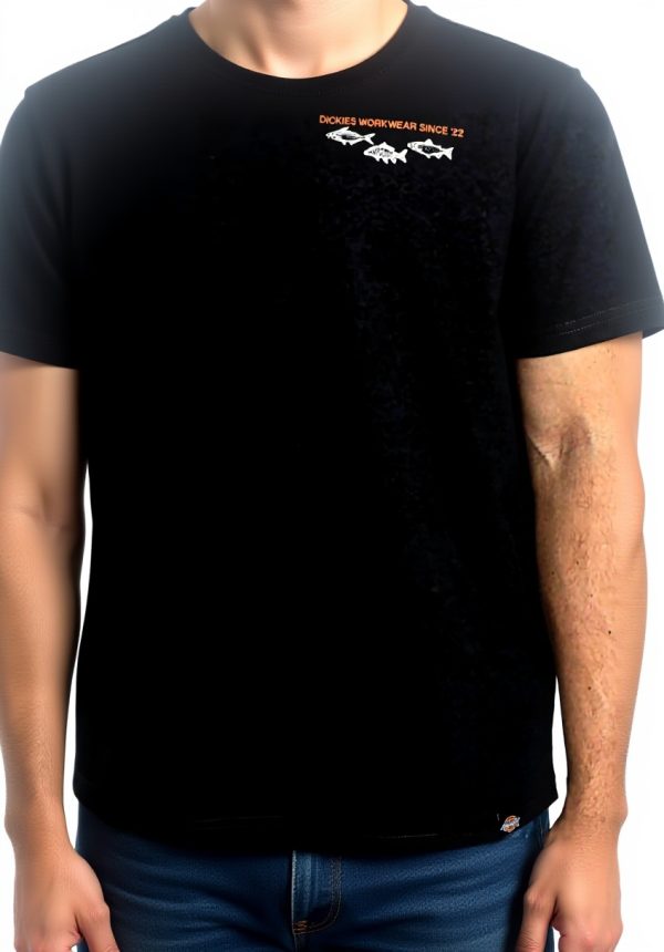 Maglietta Dickies Uomo Laryville Grafica Posteriore Nero