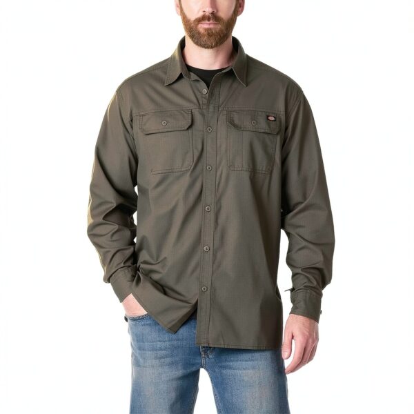 Camicia Dickies Flex Uomo Ripstop Tasche Comoda Movimento-4