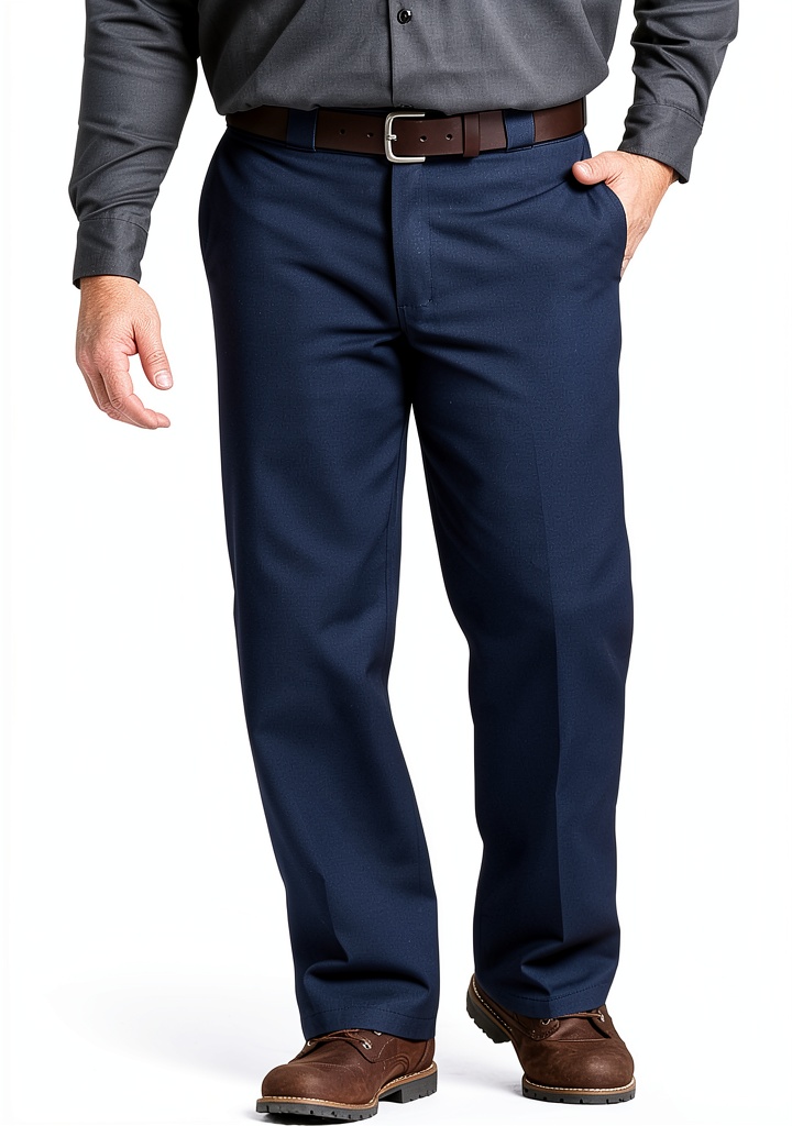 Uomo che indossa pantaloni da lavoro Williamson Dickie in un ambiente di cantiere