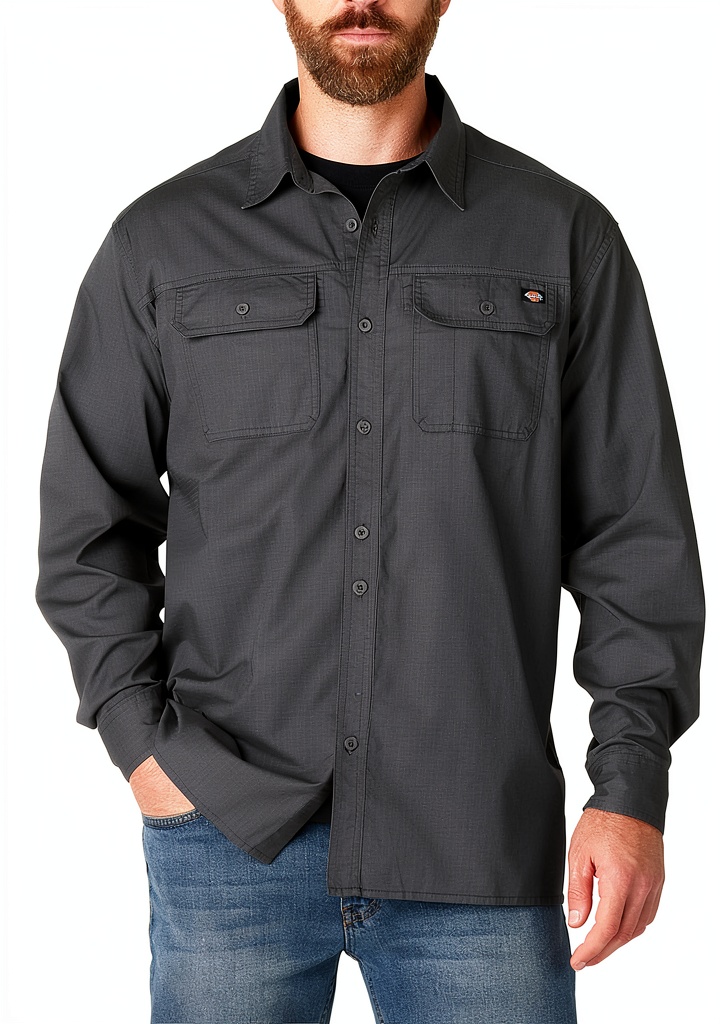 'Camicia Dickies Uomo indossata in un ambiente di lavoro'
