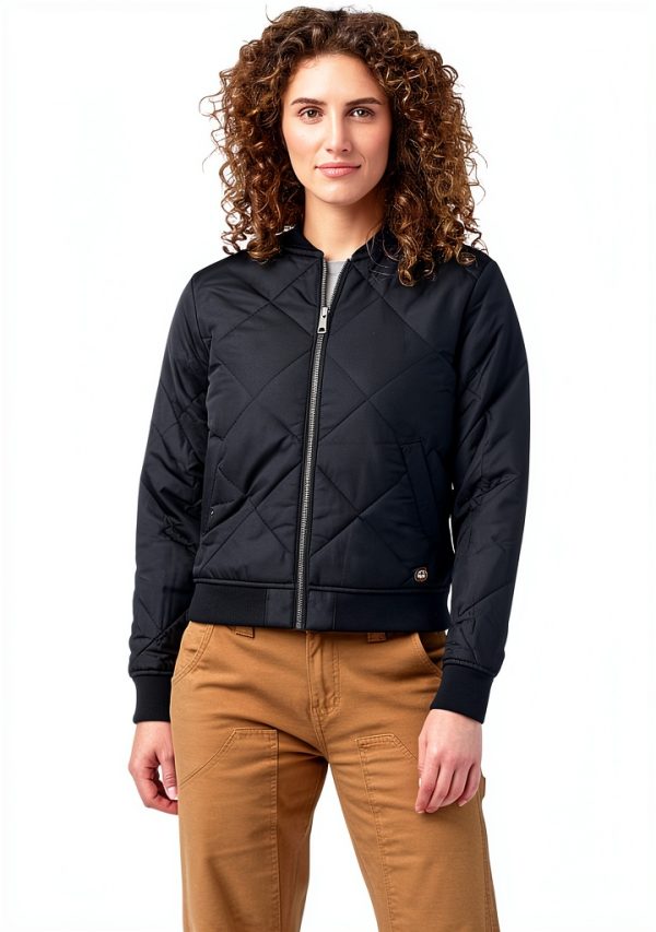 Dickies Bomber Trapuntato Giacca Donna Nero Blu Navy