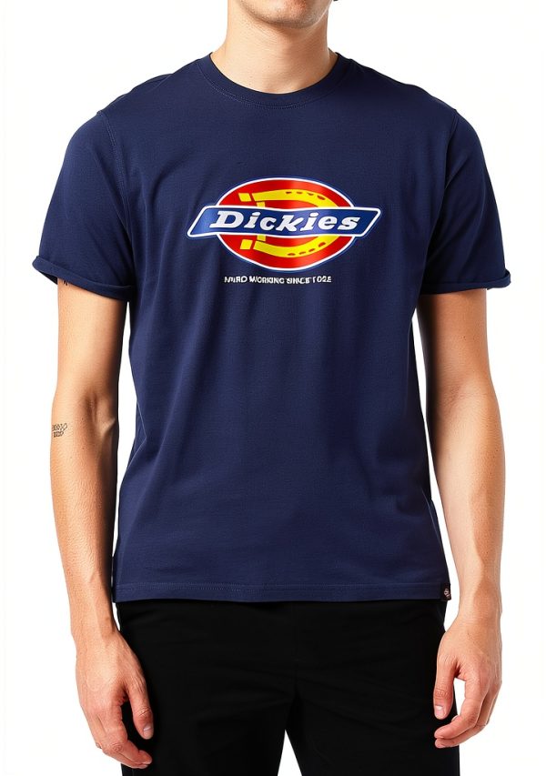 Dickies T Shirt Denison Unisex Adulto 100 Cotone Nero Blu