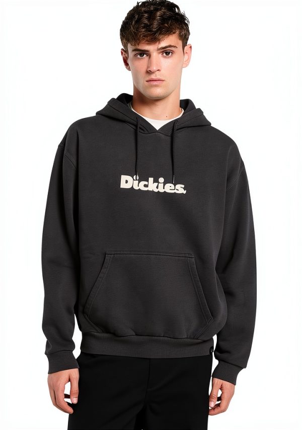 Felpa con cappuccio Dickies Uomo cotone poliestere nera