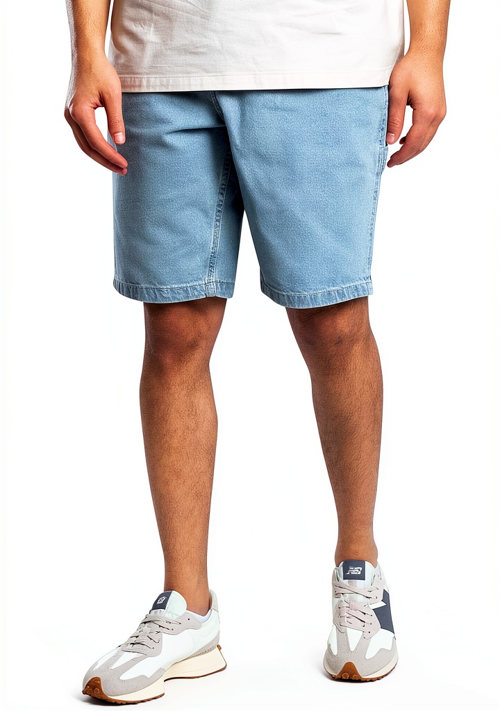 Uomo che indossa pantaloncini denim Dickies Garyville in un parco