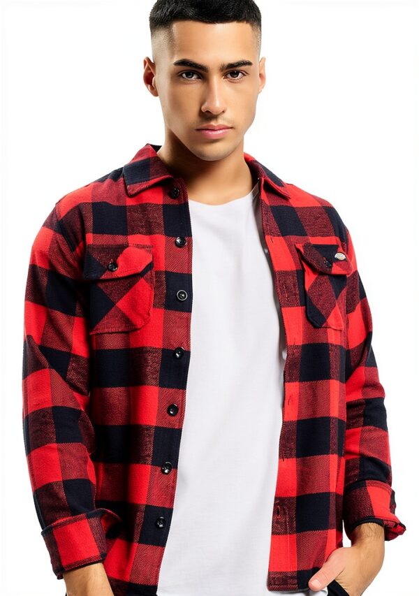 Camicia Dickies Uomo Cotone Streetwear Rosso XL-0