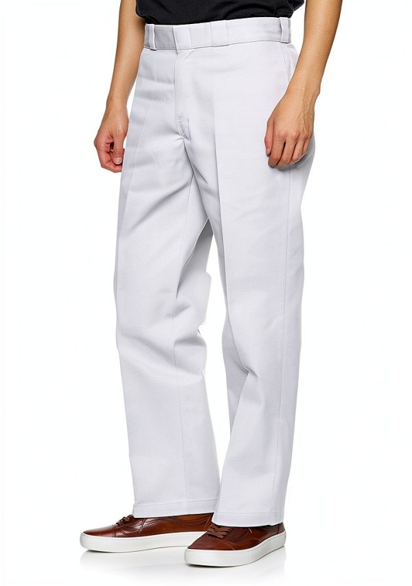 Dickies Pantaloni Uomo 874 Twill Lavoro Comodo Bianco