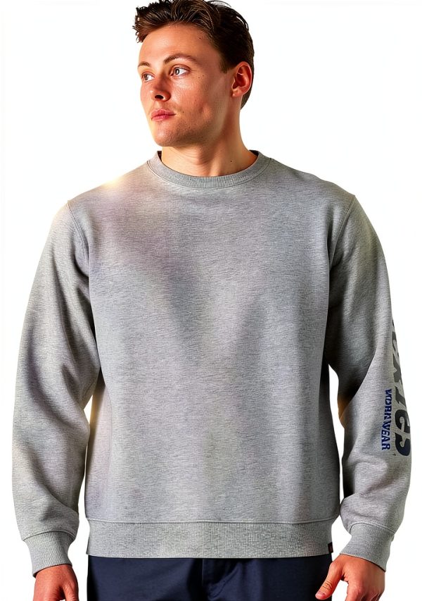 Felpa Uomo Dickies Grigio Cotone Bci Girocollo Senza