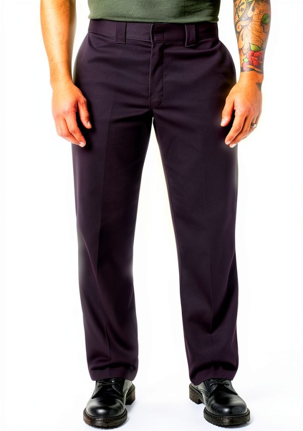 Dickies Pantaloni Uomo Marrone Scuro Tessuto Flex Comodi