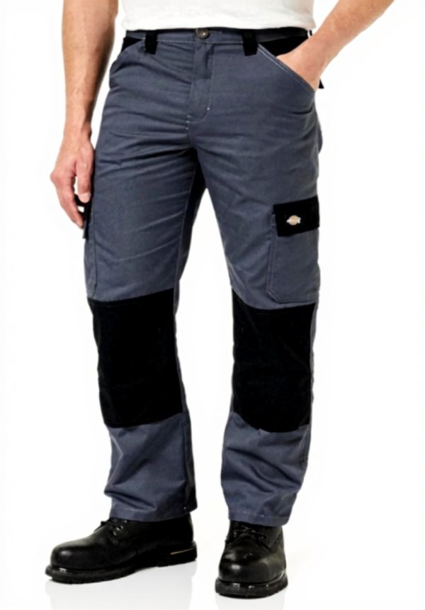 Dickies WD884 Pantalone Lavoro Uomo Grigio Nero Tasche Cargo