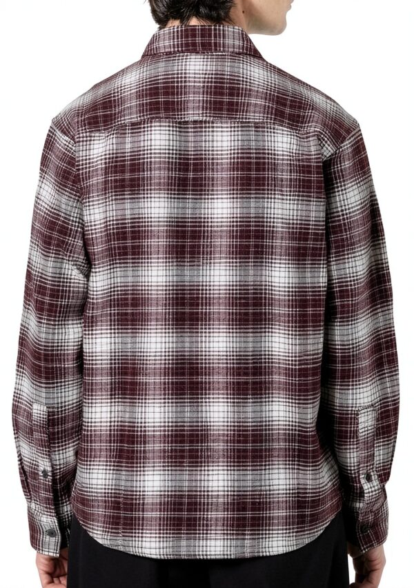 Camicia Dickies Uomo Cotone Marrone Maniche Lunghe-1