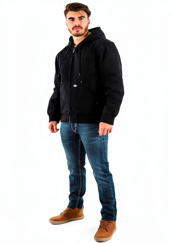 Giacca Dickies Uomo Tela Hilham Cappuccio Nero M