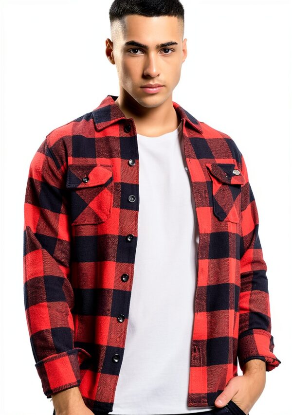 Camicia Dickies Uomo Cotone Streetwear Rosso XL-2