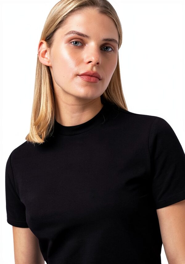 T-shirt Donna Dickies Nero Logo Casual Crop Fit-4