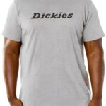 Dickies T‑shirt uomo in cotone grigio mélange – vestibilità comoda,-0