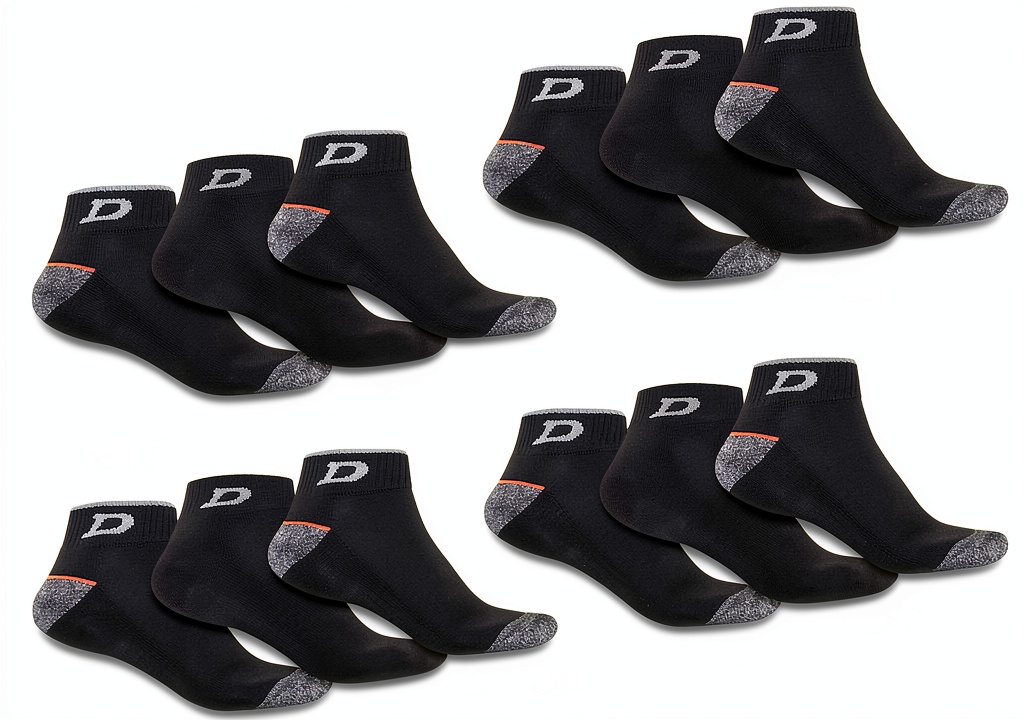 Installazione Calzini da lavoro DICKIES Work Sneakers Uomo su una scrivania di legno
