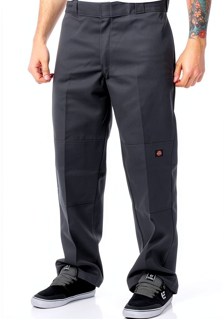 Pantaloni da uomo Dickies Grigio indossati da un operaio su cantiere in costruzione