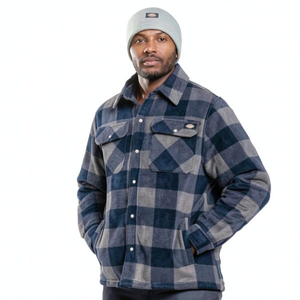 Giacca Relaxed in Pile Blu XXL – Comfort e Stile Uomo-1