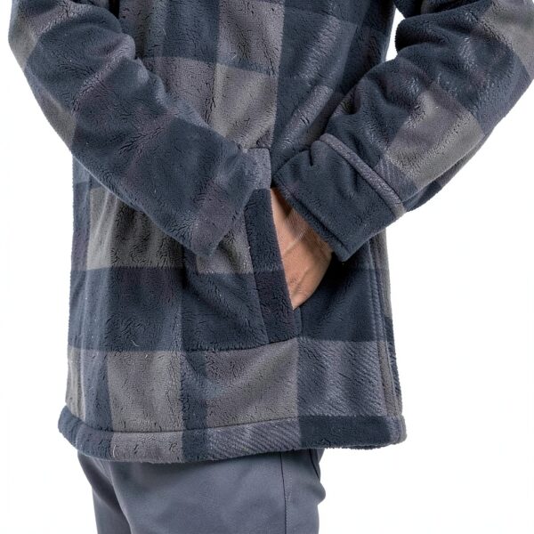Giacca Relaxed in Pile Blu XXL – Comfort e Stile Uomo-5