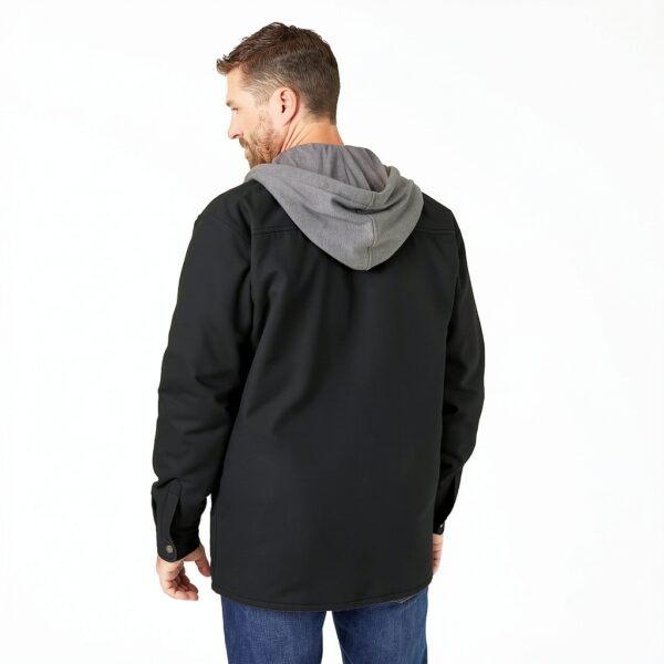 Dickies Fleece con cappuccio Duck Shirt Giacca Uomo Hydroshield Verde-3