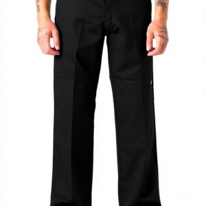 Dickies D/Knee Work Pantaloni da Uomo in Nero e Blu, Resistente alle-0