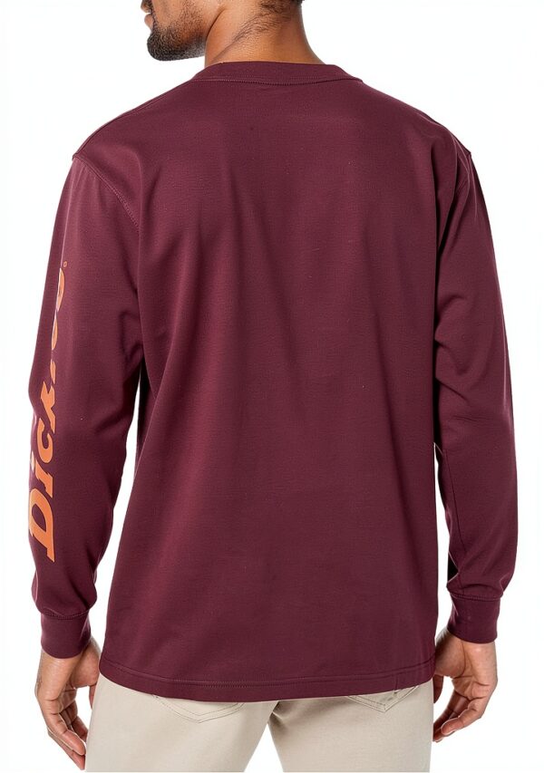 Dickies Long Sleeve Wordmark Graphic T-Shirt Uomo Borgogna-1