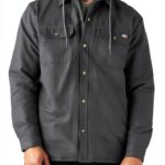 Dickies Fleece Hooded Duck Shirt Jacket Uomo Hydroshield Ardesia XL-0