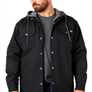 Dickies Fleece con cappuccio Duck Shirt Giacca Uomo Hydroshield Verde-0