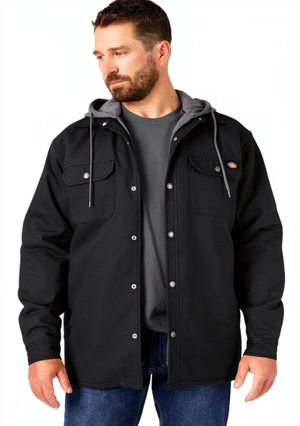 Dickies Fleece con cappuccio Duck Shirt Giacca Uomo Hydroshield Verde-0